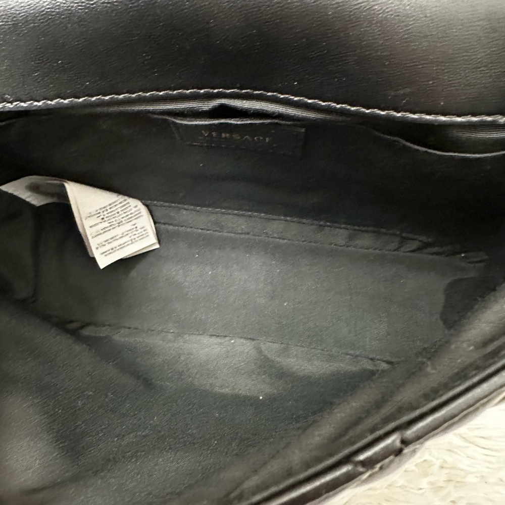 Versace Black Quilted Crossbody Bag with Gold Accents - Picture 9 of 17